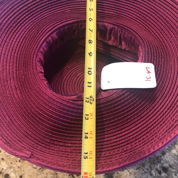 MR.SONG MILLINERY Gorgeous MAROON/WINE colored. It is not red. So amazing NWT - Picture 8 of 10